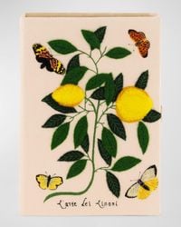 Olympia Le-Tan - Small Lemons And Butterflies Book Clutch Bag - Lyst