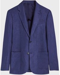 Bugatchi - Linen Single-Breasted Blazer Jacket - Lyst