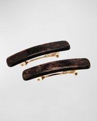 France Luxe - Mini Classic Rectangle Barrettes, Set Of 2 - Lyst