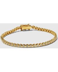 Jennifer Meyer - 18k Yellow Gold Diamond Mini Bezel Tennis Bracelet - Lyst