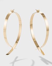 Lana Jewelry - 75Mm Large Flat Wide Front/Back Upside Down Hoop Earrings - Lyst