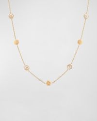 Miseno - Baia Sommersa 18k Yellow Gold Long Necklace With White Diamonds And Mother-of-pearl - Lyst