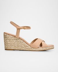 Stuart Weitzman - Dayna Suede Crisscross Wedge Espadrilles - Lyst