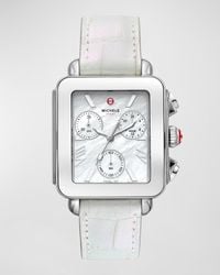 Michele - Deco Sport Chronograoh Watch - Lyst