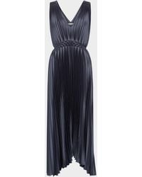 Vince - Pleated Hand-Smocked Midi Dress - Lyst