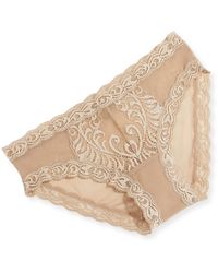 Natori - Feathers Lace-Trim And Mesh Hipster Briefs - Lyst