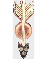 Kismet by Milka - 14k Rose Gold Sagittarius Earring (single) With Champagne Diamond - Lyst