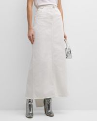 Courreges - Heritage High-Waist Vented-Back Maxi Denim Skirt - Lyst