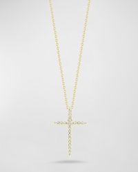 Roberto Coin - Cross Necklace With Diamonds - Lyst