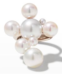 Assael - South Sea 2-pearl And Akoya 6-pearl Ring - Lyst