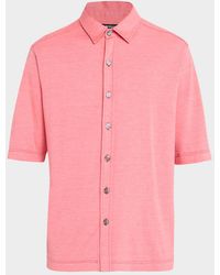 Kiton - Apos;S Silk And Cotton Button-Front Overshirt - Lyst