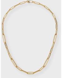 Roberto Coin - 17" Paper Clip Chain Necklace In 18k Yellow Gold - Lyst