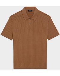 Theory - Cable-Knit Polo Sweater - Lyst
