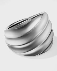 David Yurman - Cable Edge Saddle Ring In Silver, 20mm - Lyst