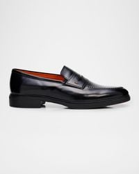 Santoni - Apos;S Easy Leather Penny Loafers - Lyst