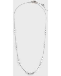 64 Facets - 18k White Gold Rose-cut Diamond Station Necklace, 18"l - Lyst
