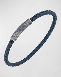 Marco Dal Maso - Lash Woven Leather Bracelet With Trigger Clasp - Lyst