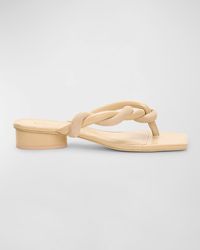 Cult Gaia - Elm Mixed Leather Twist Thong Sandals - Lyst