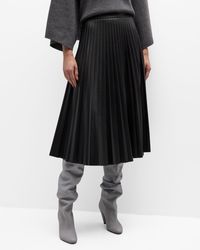 Proenza Schouler - Pleated Vegan Leather Midi Skirt - Lyst