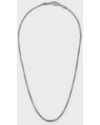 Konstantino - Sterling Silver Box Chain Necklace, 22"l - Lyst