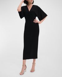 Diane von Furstenberg - Valerie Ruched Bodycon Jersey Midi Dress - Lyst