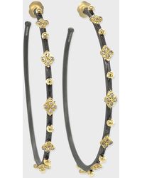 Armenta - Old World Crivelli Diamond Hoop Earrings - Lyst