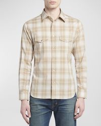 Tom Ford - Degrade Check Western Button-down Shirt - Lyst