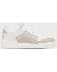 Moschino - Streetball Leather Low-Top Sneakers - Lyst