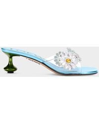Loewe - X Paula & Apos;S Ibiza 45Mm Toy Flower-Embellished Slide Sandals - Lyst