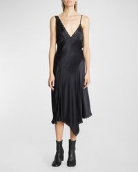 Isabel Marant - Ayrich Embellished Asymmetric Sleeveless Midi Slip Dress - Lyst