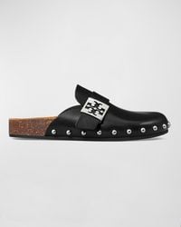 Tory Burch - Mellow Leather Buckle Slide Mules - Lyst