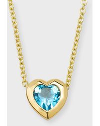 Ippolita - 18k Rock Candy Caramella Heart Pendant In Swiss Blue Topaz, 16-18"l - Lyst