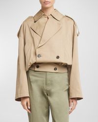 Loewe - Cropped Trench Jacket - Lyst