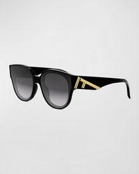 Fendi - First Acetate Round Sunglasses - Lyst