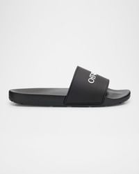 Off-White c/o Virgil Abloh Corporate Logo Slides in Black