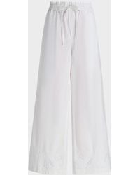 Rag & Bone - Marin Eyelet-Embroidered Cotton Pants - Lyst