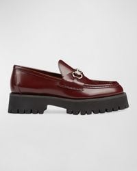 Gucci - Sylke Leather Creeper-style Loafers - Lyst