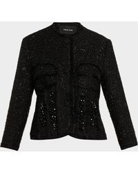Simone Rocha - Embellished Tweed Sculpted Jacket - Lyst