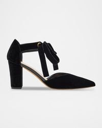 Ulla Johnson - Corinna Velvet Bow Pumps - Lyst