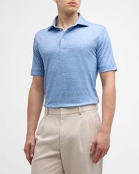 Baldassari - Reda Active Wool-linen Polo Shirt - Lyst