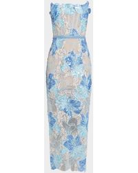 sachin and babi light blue dress Bronx and Banco Sabrina Embroidered A Line Midi Dress main image 1