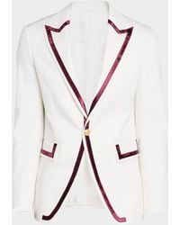 DSquared² - Apos;S Berlin Velvet-Trim Peak Lapel Evening Blazer - Lyst