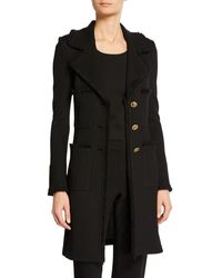 St. John - Milano Pique Fit And Flare Topper Coat - Lyst