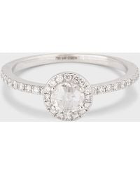64 Facets - 18k White Gold Rose-cut Diamond Ring, Size 6 - Lyst