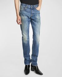 Saint Laurent - Slim-Fit Faded Jeans - Lyst