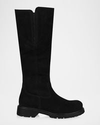 La Canadienne - Harry Shearling-Lined Suede Knee-High Boots - Lyst