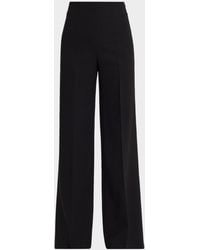 Akris - Double-Face Wool Bootcut Trousers - Lyst