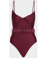 Jonathan Simkhai - Noa Belted Bustier One-Piece Swimsuit - Lyst