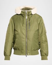 Mackage - August Bomber Jacket With Shearling-Trimmed Hood - Lyst