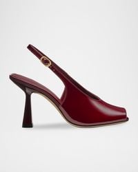 Stuart Weitzman - 85Mm Val Patent Leather Slingback Pumps - Lyst